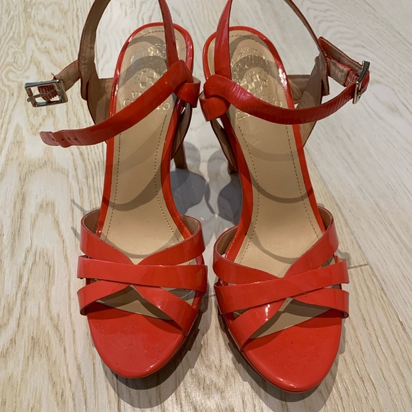 Vince Camuto coral pink platform heels - excellent condition - Picture 7 of 8